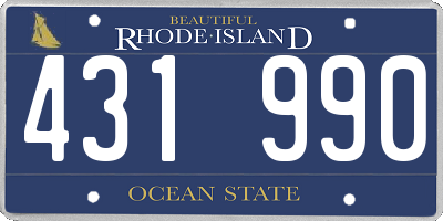 RI license plate 431990
