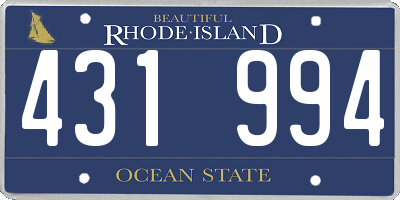 RI license plate 431994