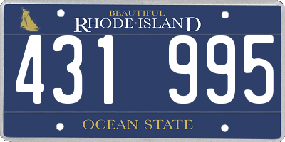 RI license plate 431995