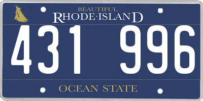 RI license plate 431996