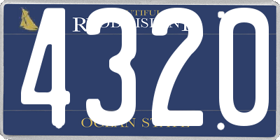 RI license plate 4320