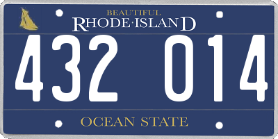 RI license plate 432014