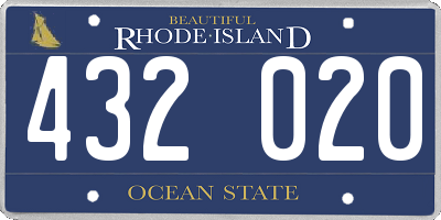 RI license plate 432020