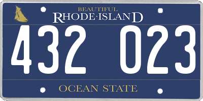 RI license plate 432023