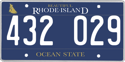 RI license plate 432029