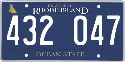 RI license plate 432047