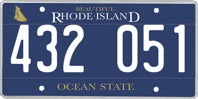 RI license plate 432051