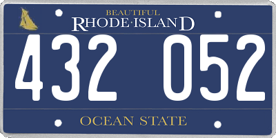RI license plate 432052