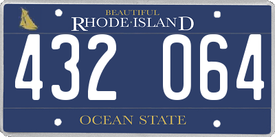 RI license plate 432064