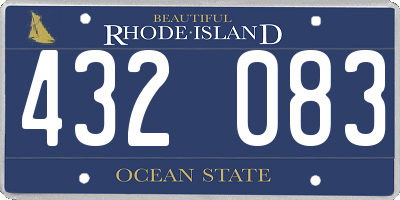 RI license plate 432083