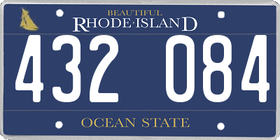 RI license plate 432084