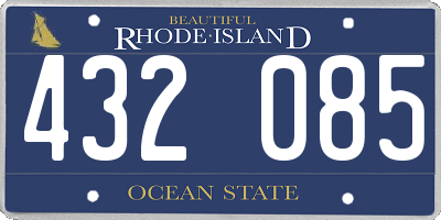 RI license plate 432085