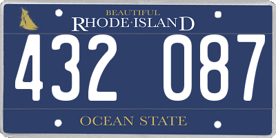 RI license plate 432087