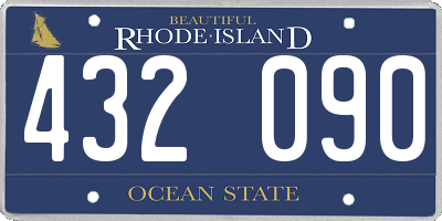 RI license plate 432090