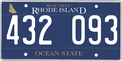 RI license plate 432093