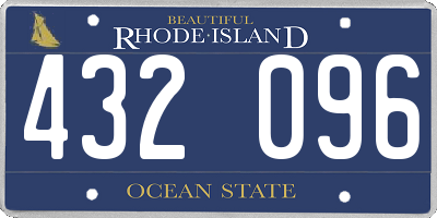 RI license plate 432096