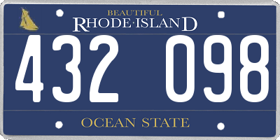 RI license plate 432098