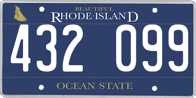 RI license plate 432099