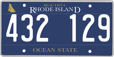RI license plate 432129