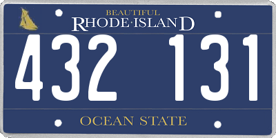 RI license plate 432131