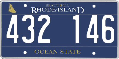RI license plate 432146