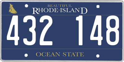 RI license plate 432148
