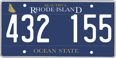 RI license plate 432155