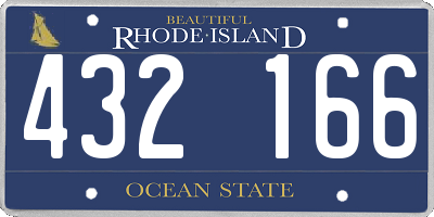 RI license plate 432166
