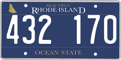 RI license plate 432170