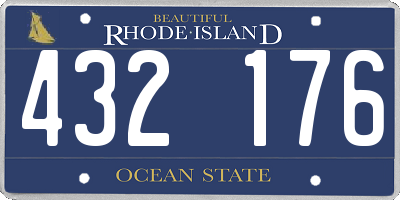 RI license plate 432176