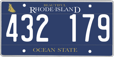 RI license plate 432179