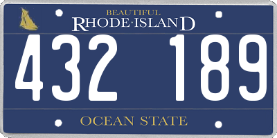 RI license plate 432189