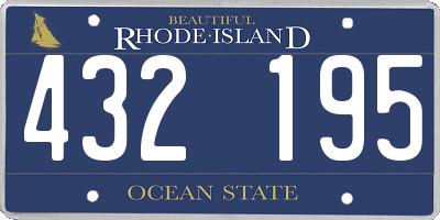 RI license plate 432195