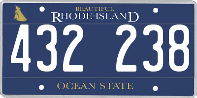 RI license plate 432238