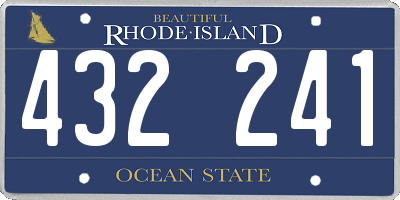 RI license plate 432241