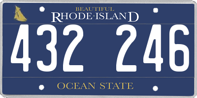 RI license plate 432246