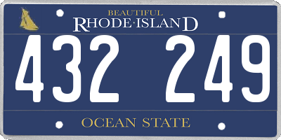 RI license plate 432249