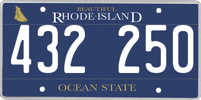 RI license plate 432250