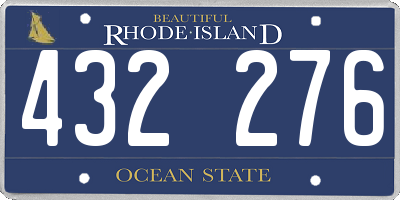 RI license plate 432276