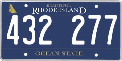 RI license plate 432277