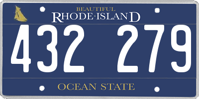 RI license plate 432279