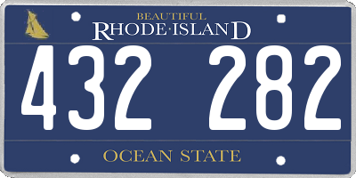 RI license plate 432282