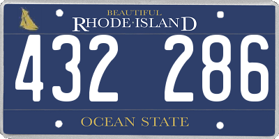 RI license plate 432286
