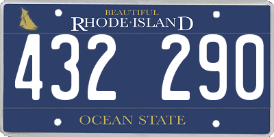 RI license plate 432290