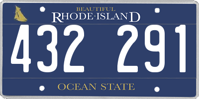 RI license plate 432291