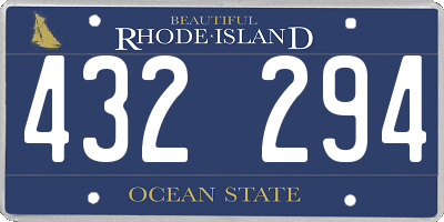 RI license plate 432294