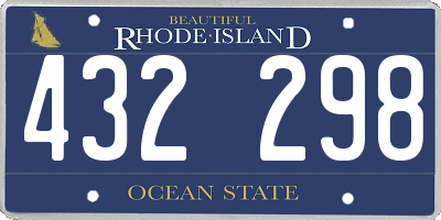 RI license plate 432298