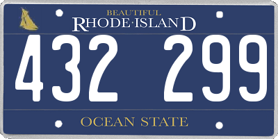 RI license plate 432299