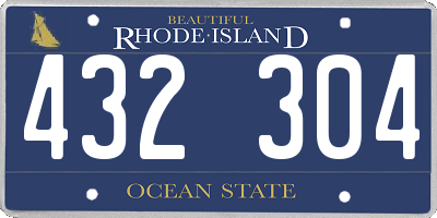 RI license plate 432304