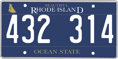 RI license plate 432314
